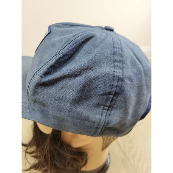 Life Member TROA Member Hat Leather Strapback Bump Front Patch Front Blue VTG - Picture 4 of 11